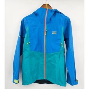 Patagonia Women's XS Subtidal Blue Boulder Fork Rain Jacket NWT